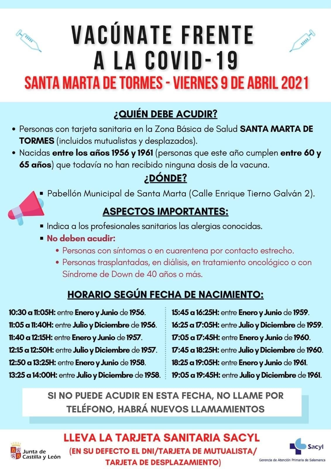 Santa Marta   Cartel vacunaciu00f3n 60 65 au00f1os