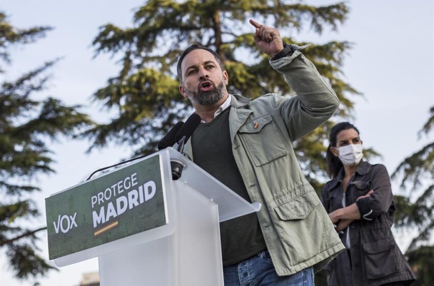  Abascal acusa a Unidas Podemos de ser la «minoría violenta y criminal que odia a España»