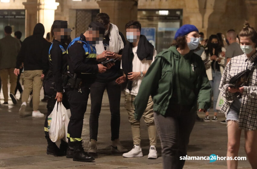  Las sanciones COVID de la Policía Local durante la noche del sábado en Salamanca alcanzan el centenar