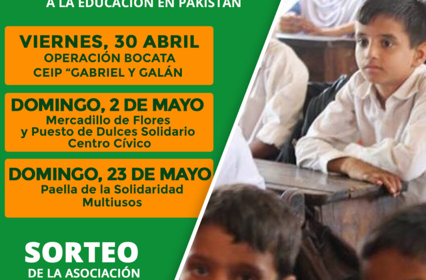  Villoria apoyará la educación en Pakistán con su campaña de solidaridad