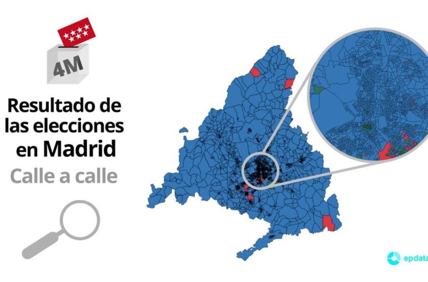  Mapa de resultados de las elecciones en Madrid, calle a calle