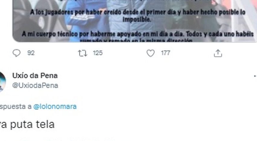  «Vaya puta tela», la reacción de Uxío da Pena a la marcha de Lolo Escobar como técnico del Salamanca UDS