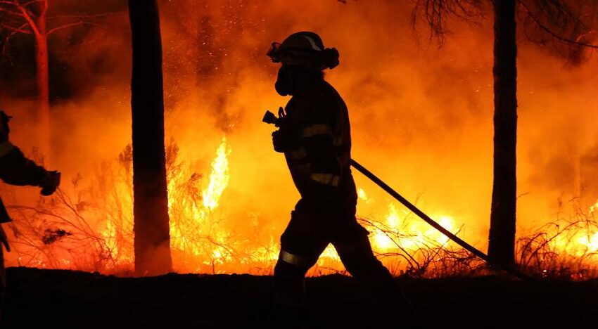  Mejora el incendio forestal en Serradilla del Arroyo en Salamanca