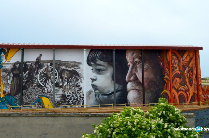  Castellanos de Villiquera se convierte en un gran museo al aire libre: Ya luce ‘Recuerdo’, uno de los murales más grandes de la Comunidad