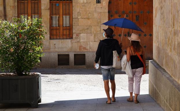 Turistas por las calles de Salamanca. 