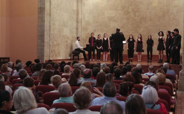 Actuación del Coro Ciudad de Salamanca antes de la pandemia. 