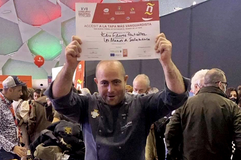  El chef peñarandino Helio Flores, galardonado con el accésit a la tapa más vanguardista en el Concurso Nacional de Pinchos 