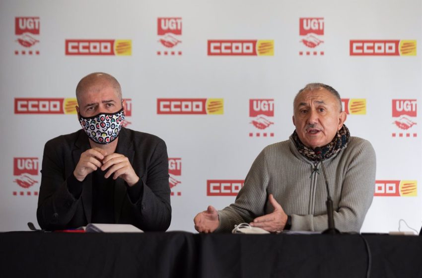  Álvarez (UGT) y Sordo (CCOO) descartan negociar un SMI por debajo de 1.000 euros