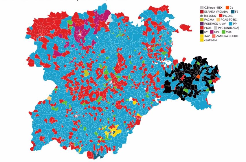  Mapa de los resultados de las elecciones de Castilla y León 2022, calle a calle