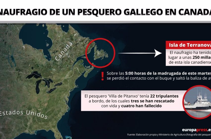  Naufragio pesquero gallego  | Directo: Al menos cuatro muertos en el hundimiento en aguas de Terranova (Canadá)