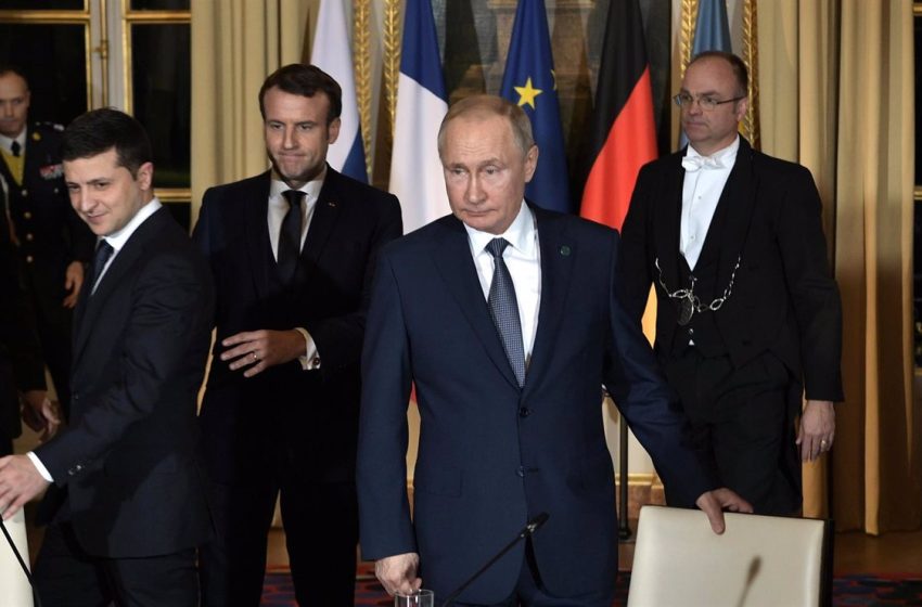  Macron y Putin acuerdan un esfuerzo de urgencia para restaurar el alto el fuego en el este de Ucrania