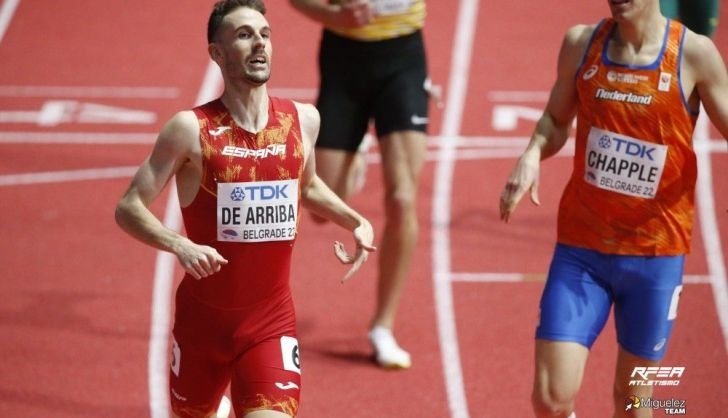 Álvaro de Arriba se corona como campeón de España en los 800 metros lisos en Málaga y asegura el billete para el Mundial batiendo un récord histórico