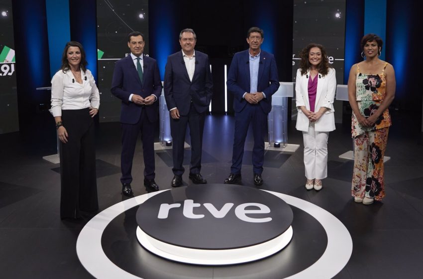  Debate RTVE: Moreno aspira a gobernar en solitario frente al «modelo Frankestein» y Espadas le reta a renunciar a Vox