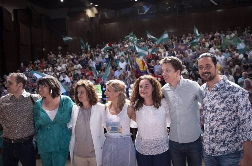  Díaz y Errejón señalan a Por Andalucía como la «alternativa» ante derechas que «van a derogar la reforma laboral»