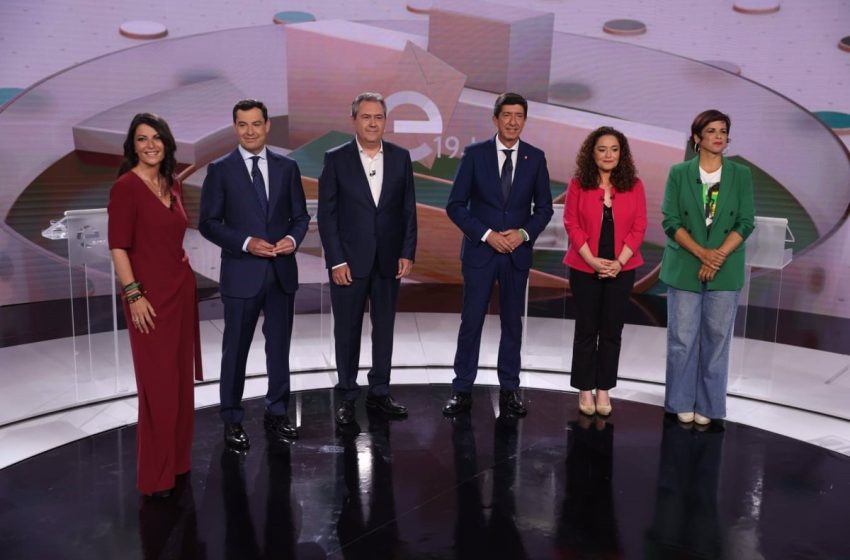  Moreno asegura en el debate que Andalucía «ha avanzado» y Espadas insta a elegir entre «derechos o derechas»