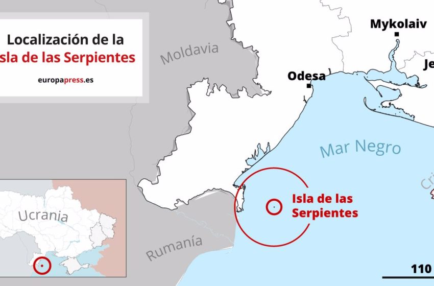  Ucrania anuncia la retirada de las fuerzas rusas de la isla de las Serpientes, en el mar Negro
