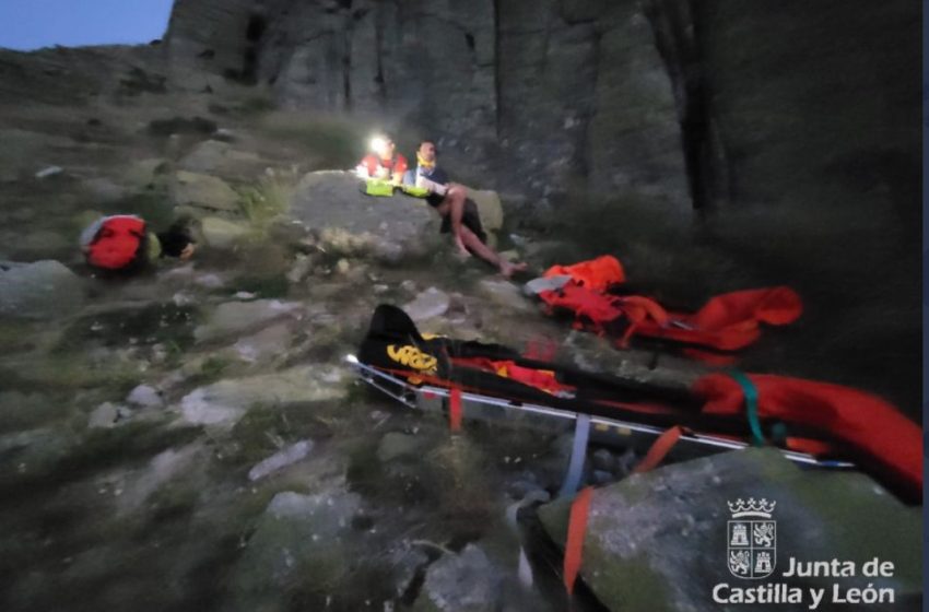  Aparatoso rescate de un escalador en Béjar