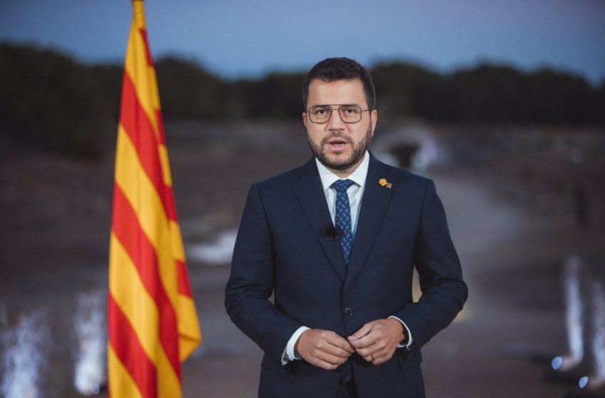  Pere Aragonès, en su mensaje institucional por la Diada: «Catalunya volverá a votar»