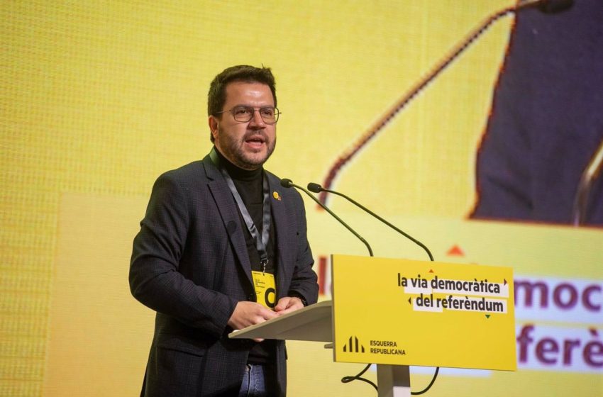  Aragonès defiende ante las bases de ERC promover un «gran acuerdo» sobre un referéndum