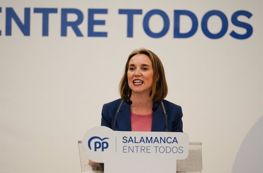  Gamarra acusa a Sánchez de iniciar una «frenética campaña electoral» para intentar «tapar» cinco años «de mentiras»