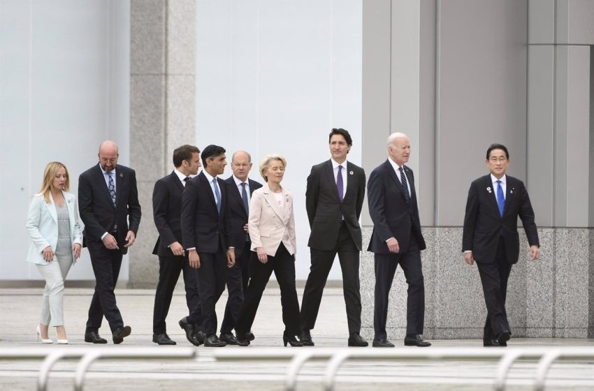  El G7 pide a China que presione a Rusia para poner fin a la guerra en Ucrania