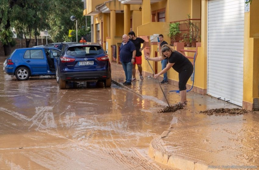  La DANA castiga con fuerza esta madrugada la zona de Cartagena y alrededores, donde se localizan las mayores lluvias