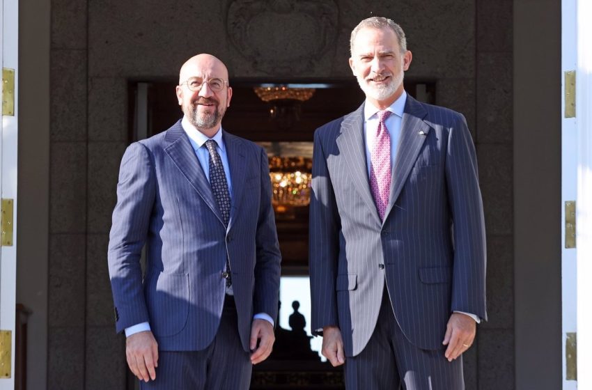  El Rey recibe en Zarzuela a Charles Michel por el arranque de la presidencia española de la UE