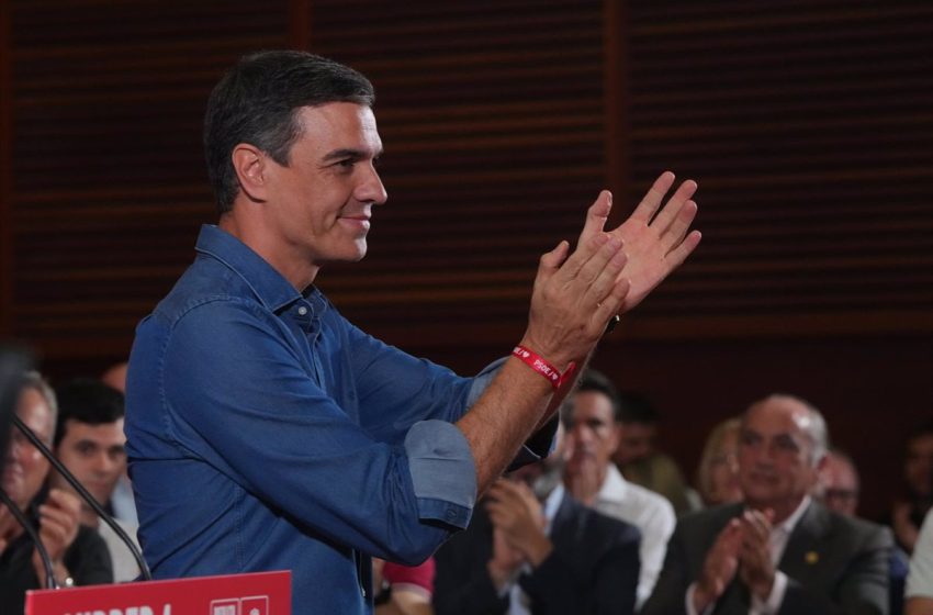  Sánchez ve que el PP llega «desfondado» al final de la campaña y reivindica la centralidad del PSOE