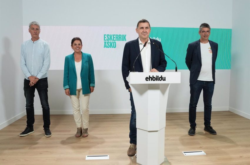  EH Bildu dice que «no fallará» a los vascos que le transmitieron «el mensaje rotundo» de impedir un Gobierno PP-Vox