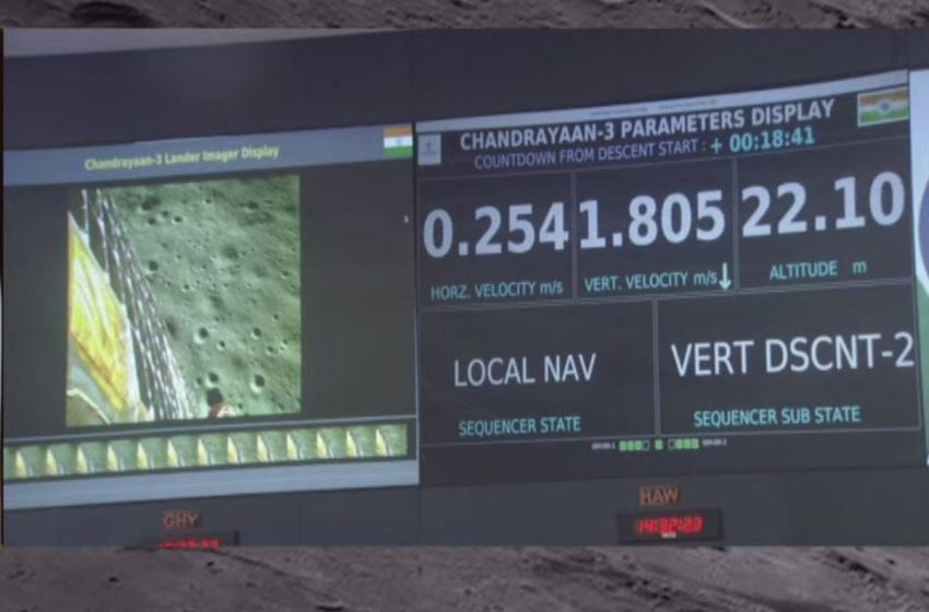  India logra en primicia aterrizar una nave en el polo sur de la Luna