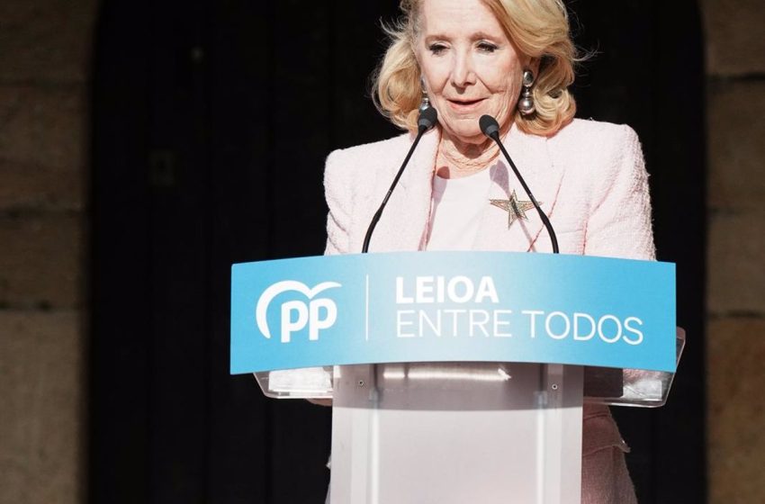  Esperanza Aguirre llama a «organizar la resistencia» ante la coalición Puigdemont-Sánchez, sin descartar movilizaciones