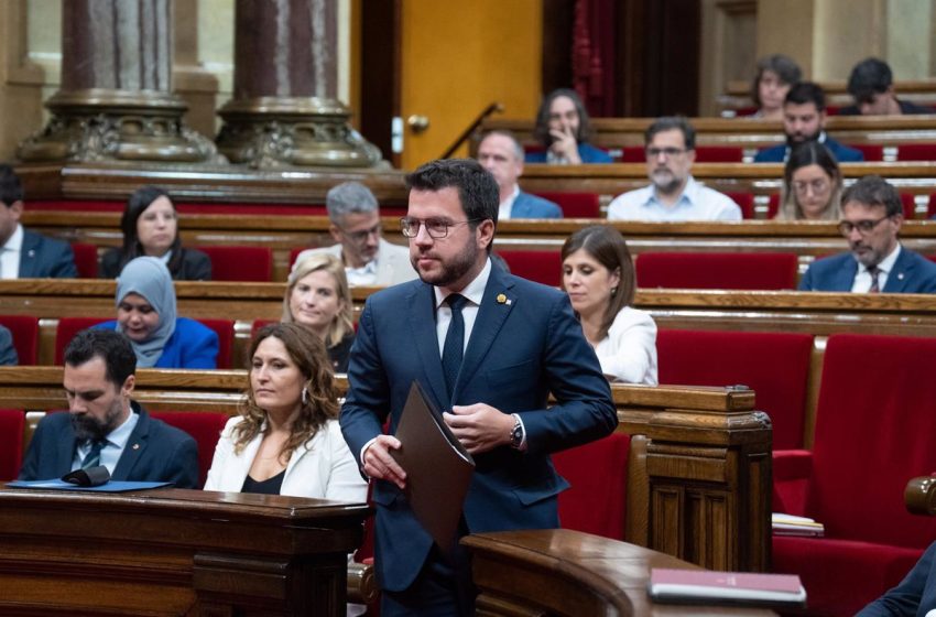  Aragonès dice que «ahora» es el momento de comprometer a Sánchez a un referéndum: «Debemos utilizar esta fuerza»